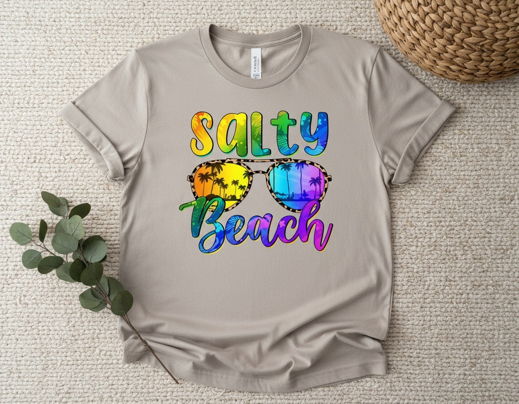 Salty Beach Retro Sunglasses Graphic Tee