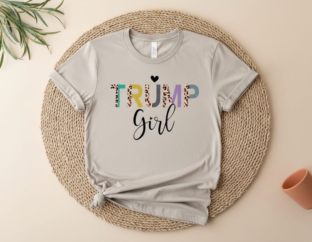 Trump Girl Leopard Print Graphic Tee
