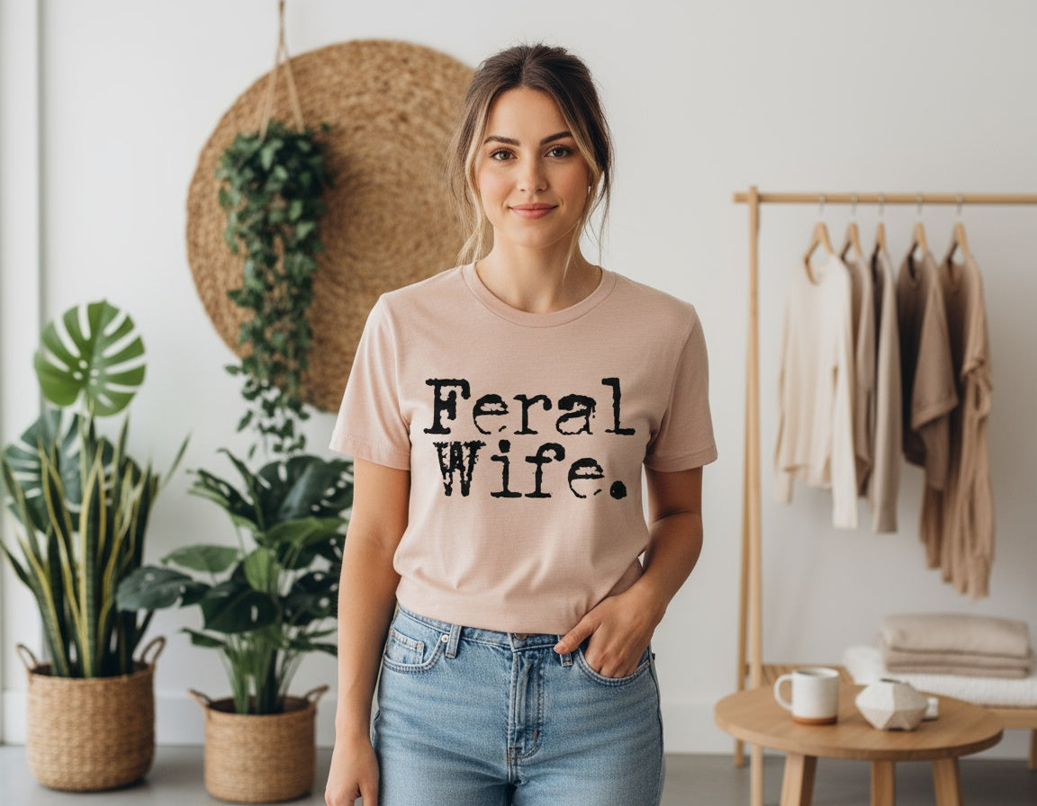 Feral Wife Bold Statement Graphic Tee