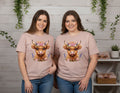 Floral Highland Cow Graphic Tee