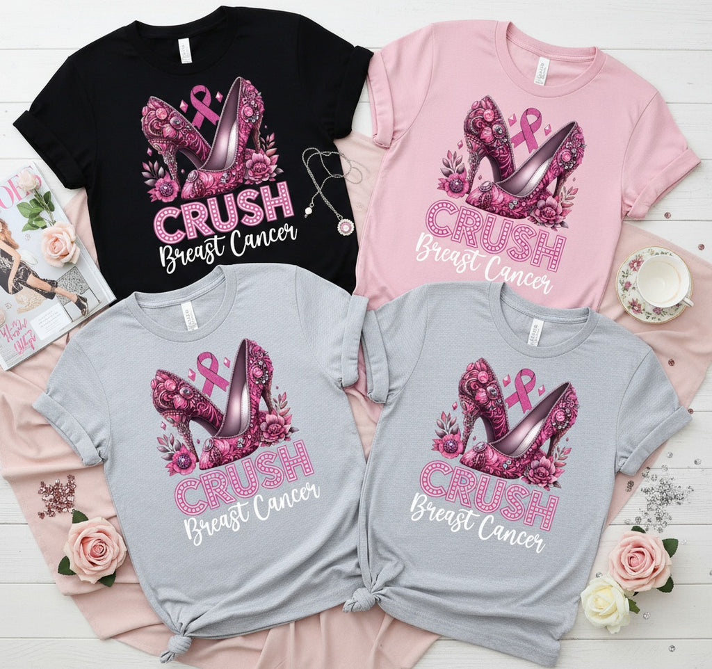 Crush Breast Cancer T-Shirt – Pink Ribbon Awareness Tee