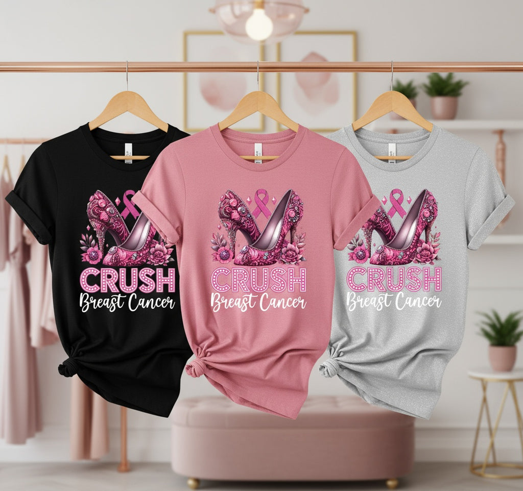 Crush Breast Cancer T-Shirt – Pink Ribbon Awareness Tee