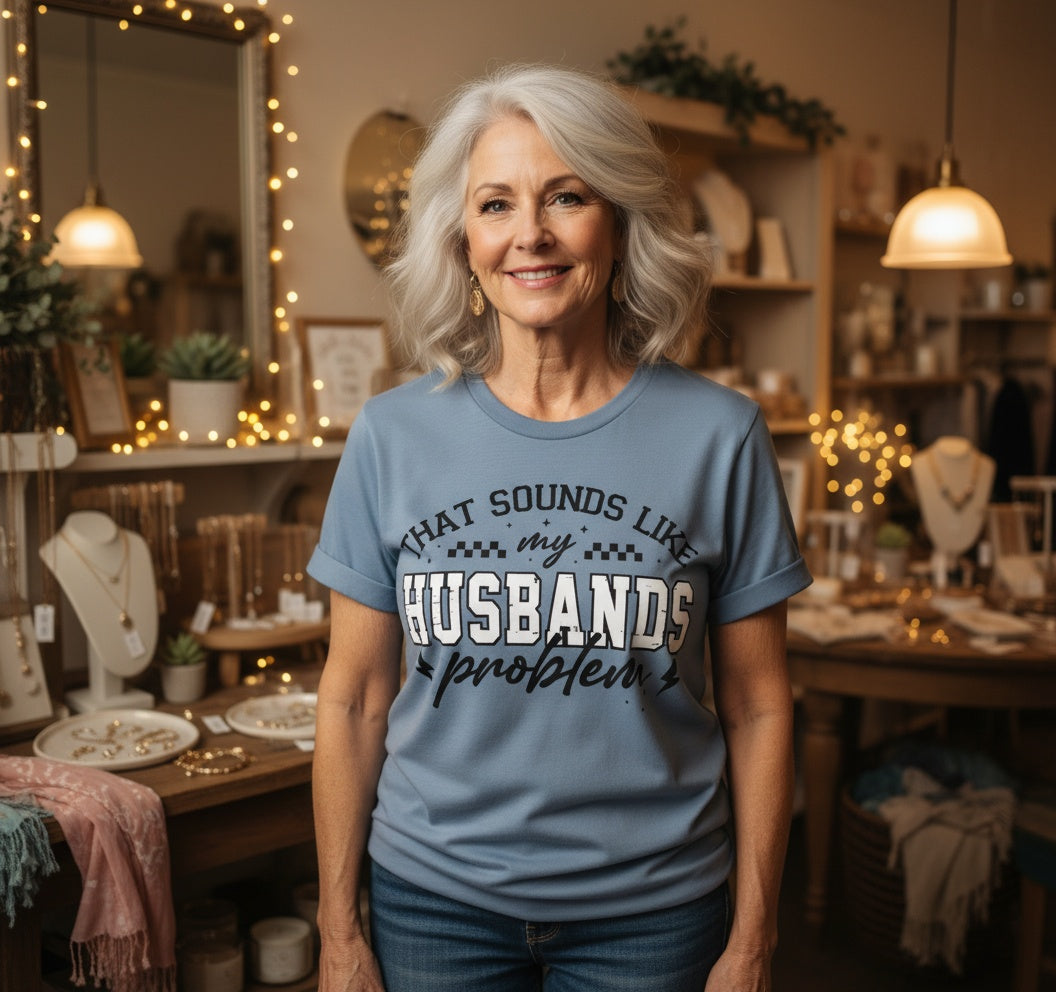 That Sounds Like My Husband’s Problem T-Shirt – Funny Wife Tee in Multiple Colors
