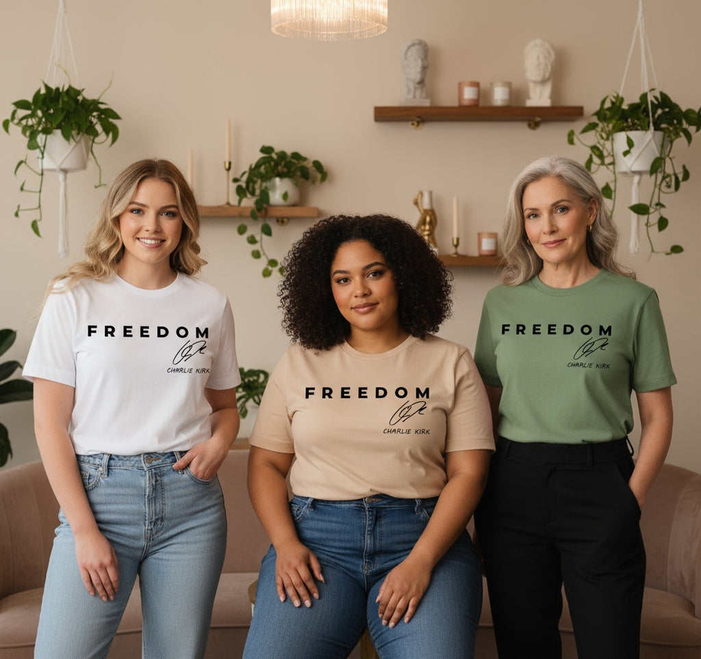 Charlie Kirk Freedom T-Shirt – Patriotic Liberty Graphic Tee