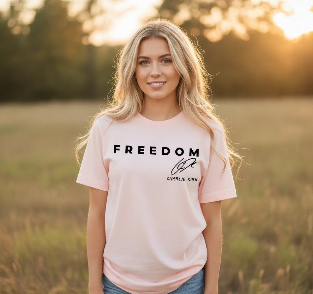 Charlie Kirk Freedom T-Shirt – Patriotic Liberty Graphic Tee