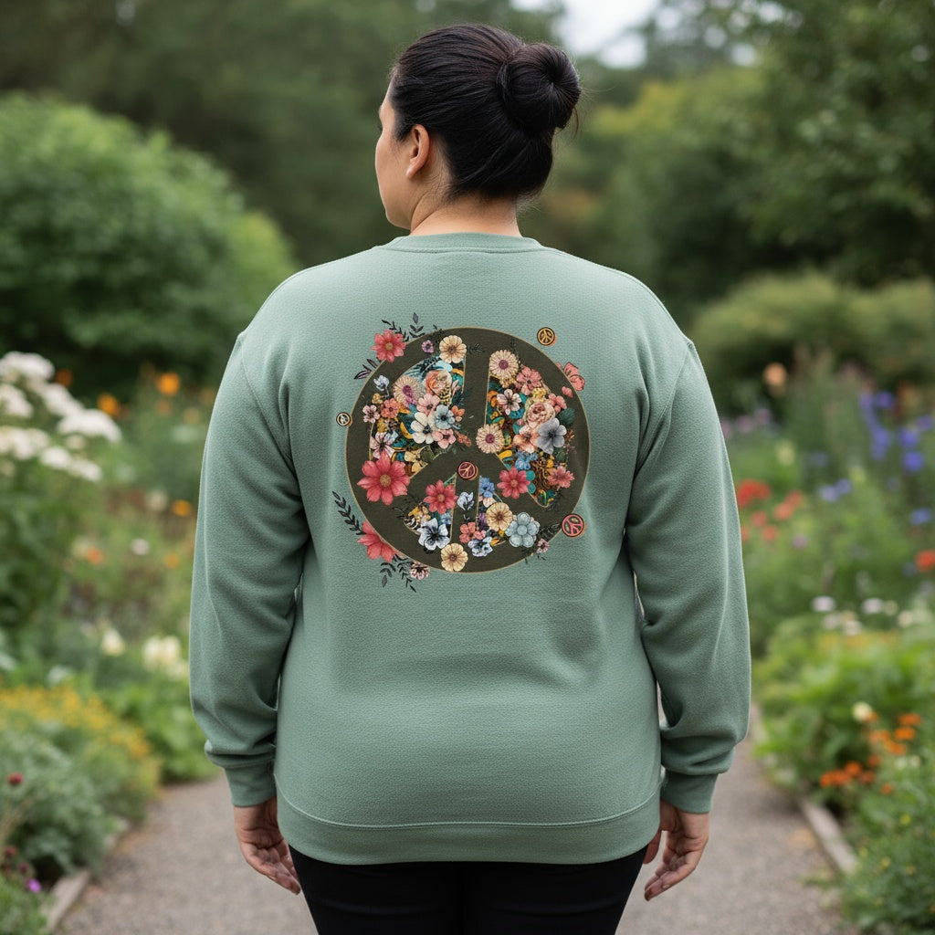 Floral Peace Sign Cozy Shirt