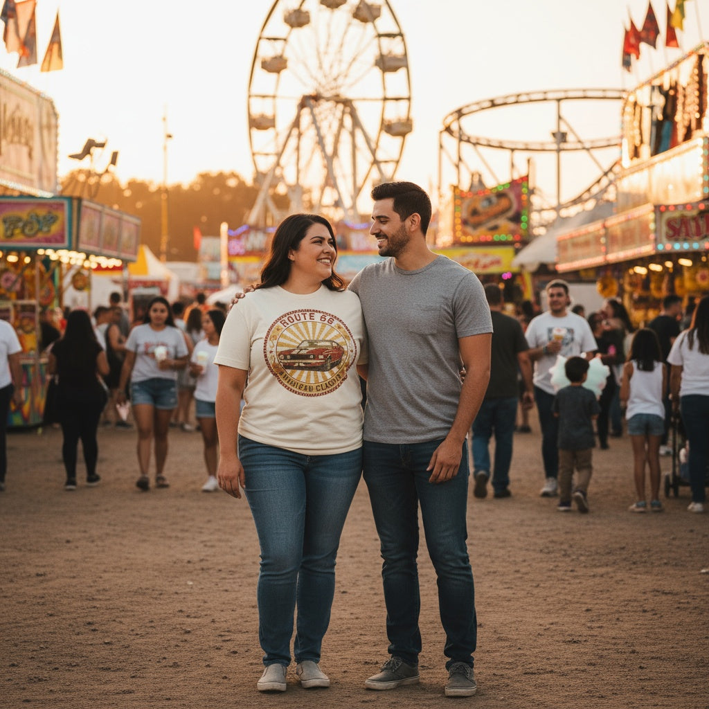 Vintage Route 66 American Classic Car T-Shirt