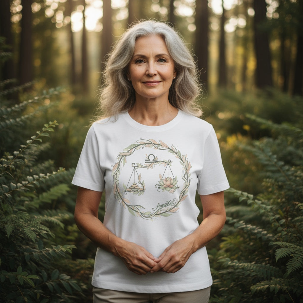 Libra Zodiac Shirt – Balanced Scales Astrology Tee | Exclusively by AnnaKat