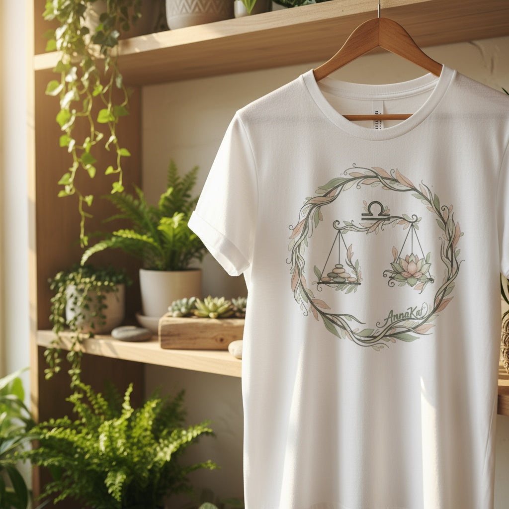 Libra Zodiac Shirt – Balanced Scales Astrology Tee | Exclusively by AnnaKat