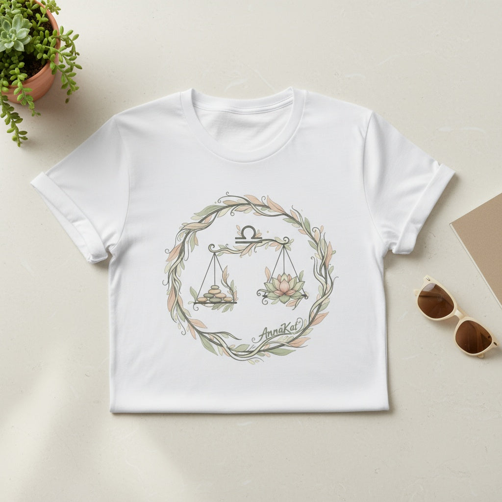 Libra Zodiac Shirt – Balanced Scales Astrology Tee | Exclusively by AnnaKat