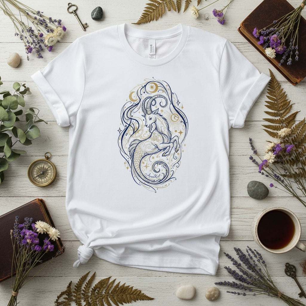 Exclusive Mystical Capricorn Zodiac T-Shirt | Exclusively by AnnaKat Collection