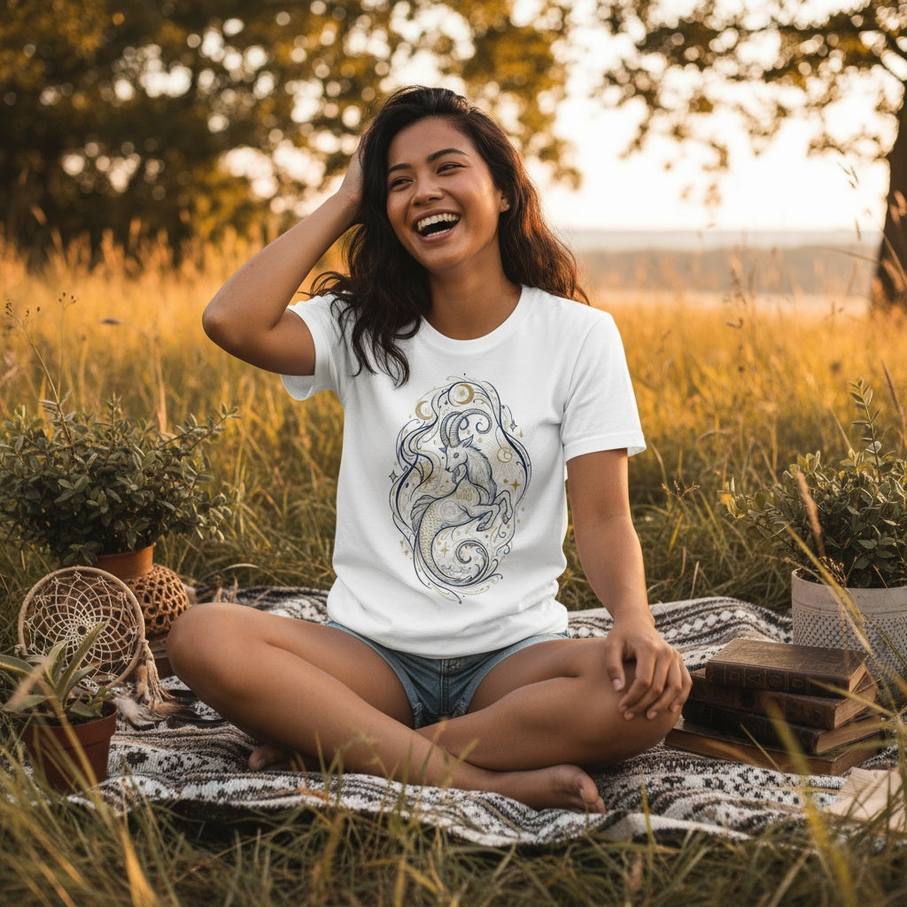 Exclusive Mystical Capricorn Zodiac T-Shirt | Exclusively by AnnaKat Collection