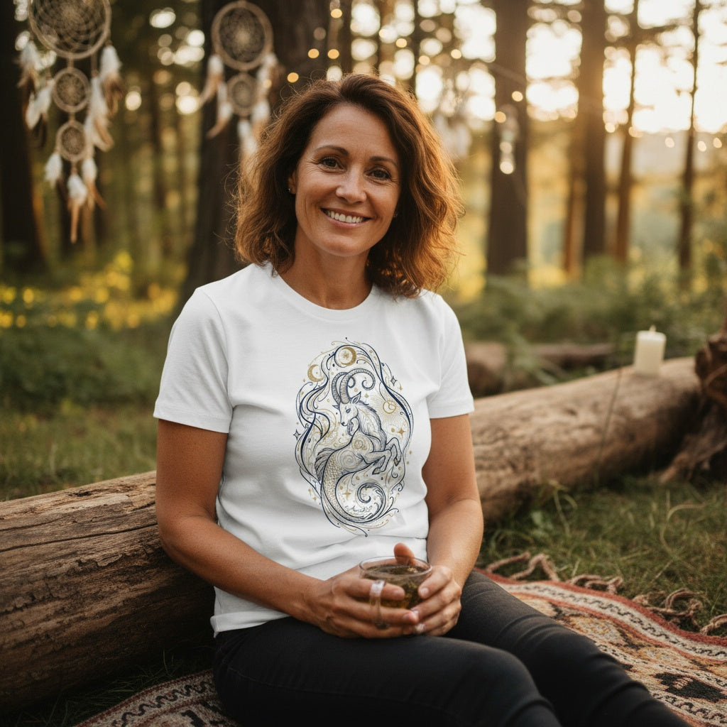 Exclusive Mystical Capricorn Zodiac T-Shirt | Exclusively by AnnaKat Collection