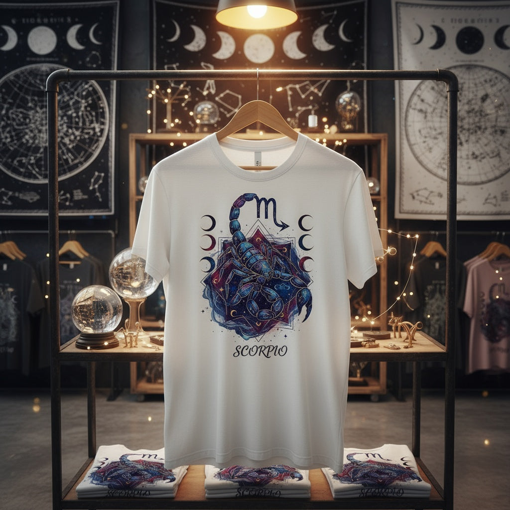 Scorpio Zodiac T-Shirt – Cosmic Astrology Graphic Tee