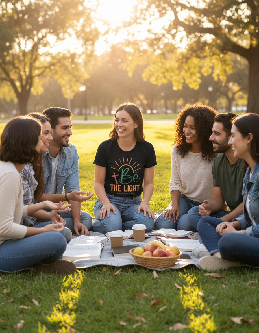 Be The Light T-Shirt – Inspirational Christian Faith Tee