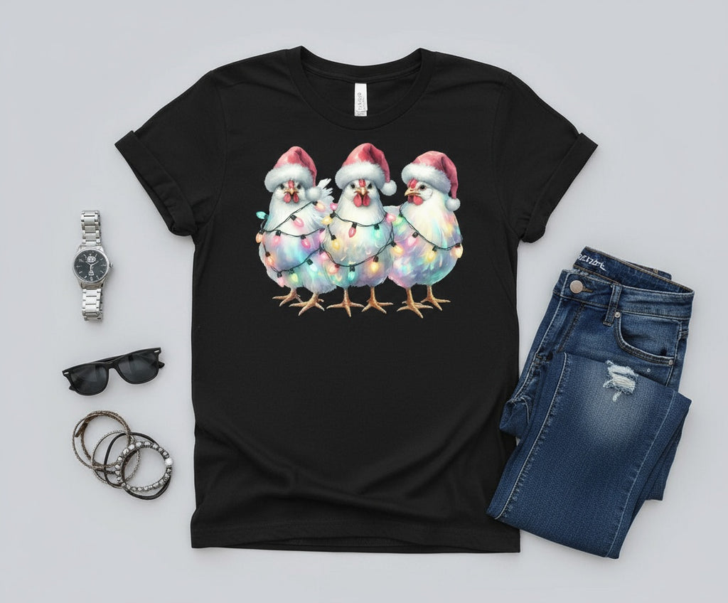 Tangled Chickens– Festive Holiday Fun Tee