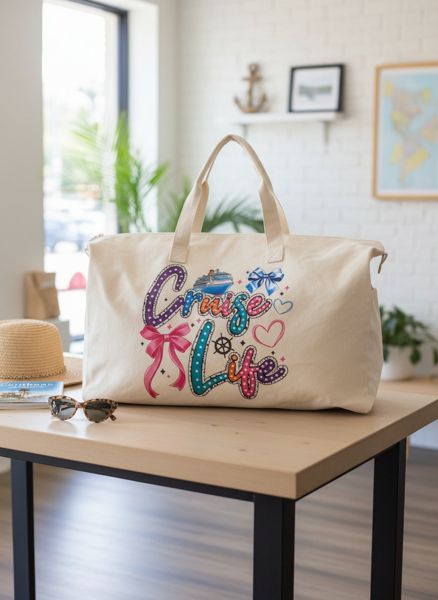 Cruise Life in Canvas Duffle