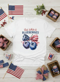 Red, White & Blueberries Patriotic T-Shirt In Memory of Charlie Kirk