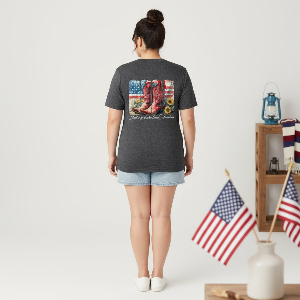 Just a Girl Who Loves America Tee