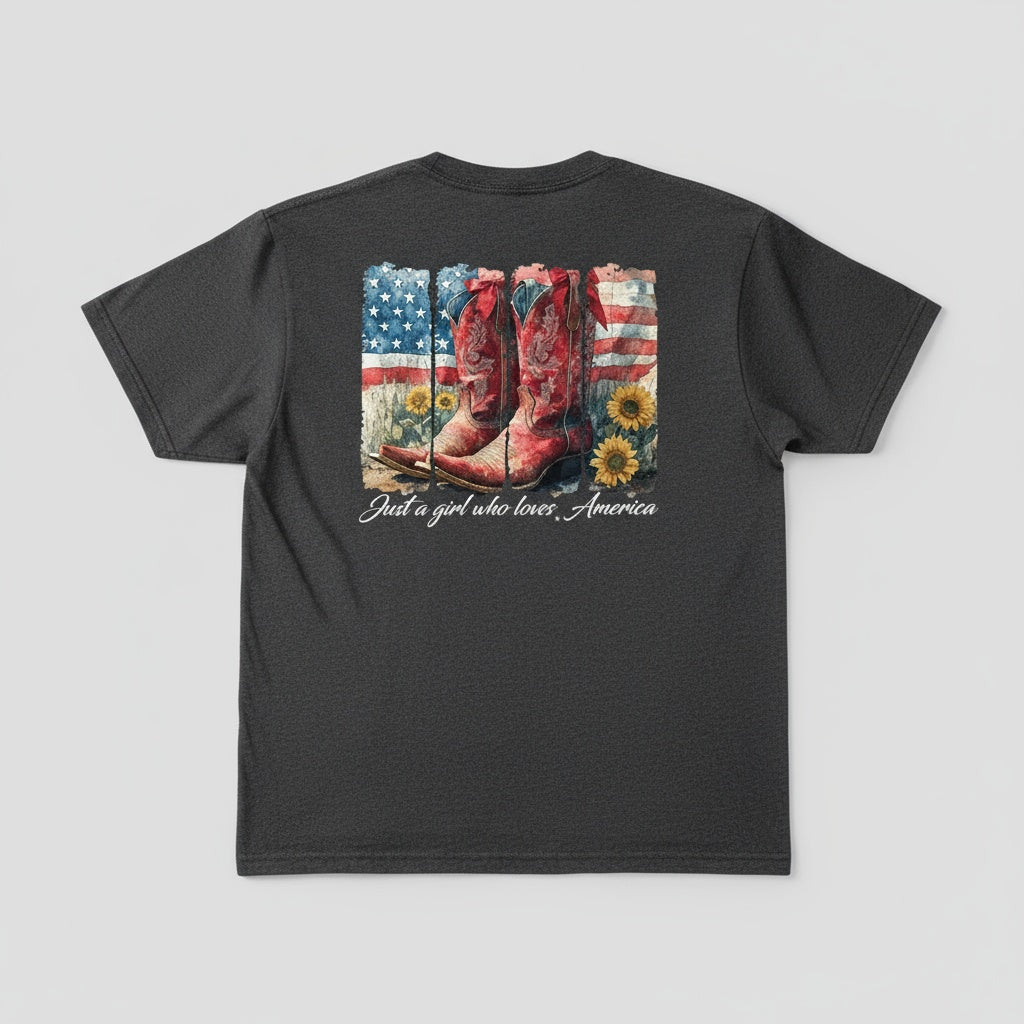 Just a Girl Who Loves America Tee