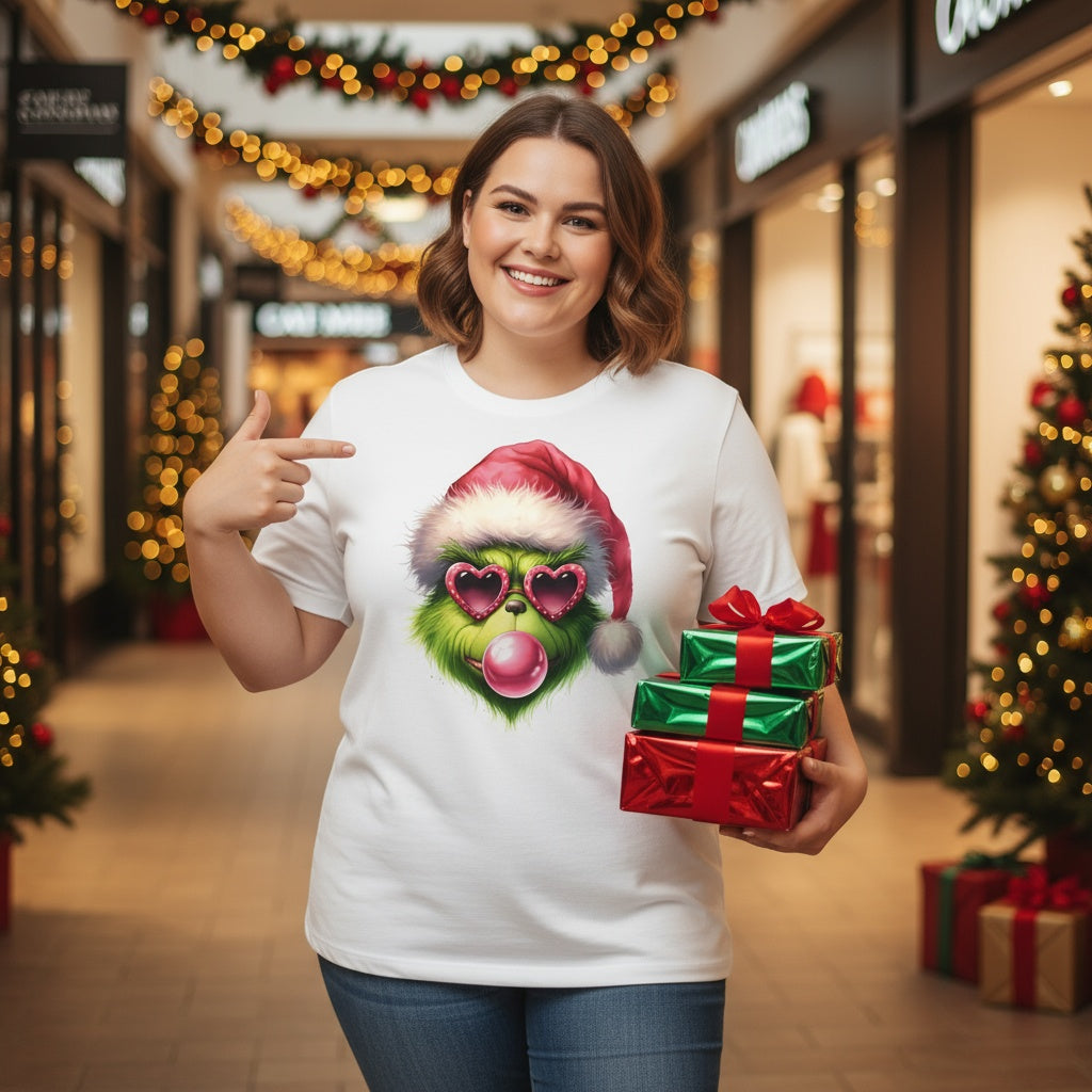 Grinch Glasses Holiday Tee