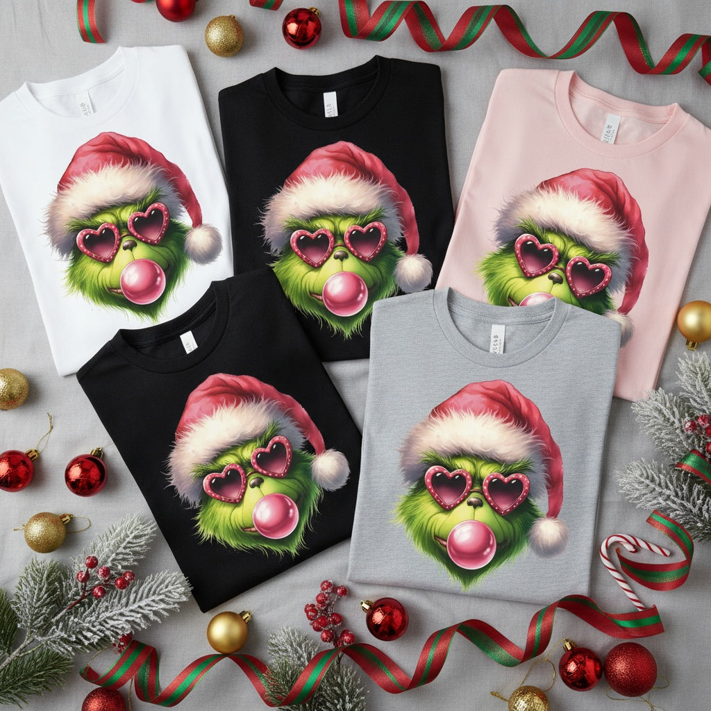 Grinch Glasses Holiday Tee