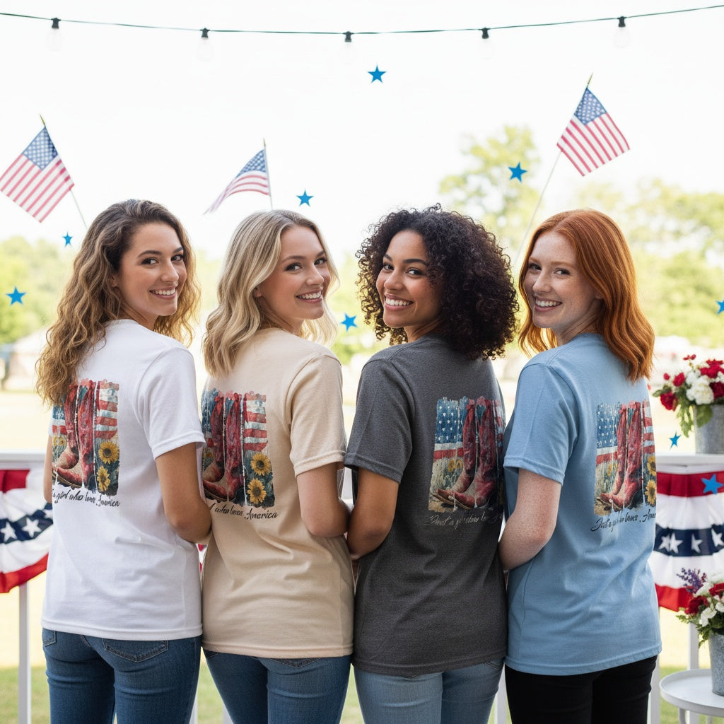 Just a Girl Who Loves America Tee